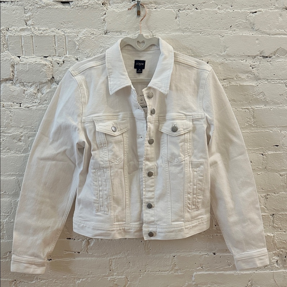 J. Crew Classic White Jean Jacket